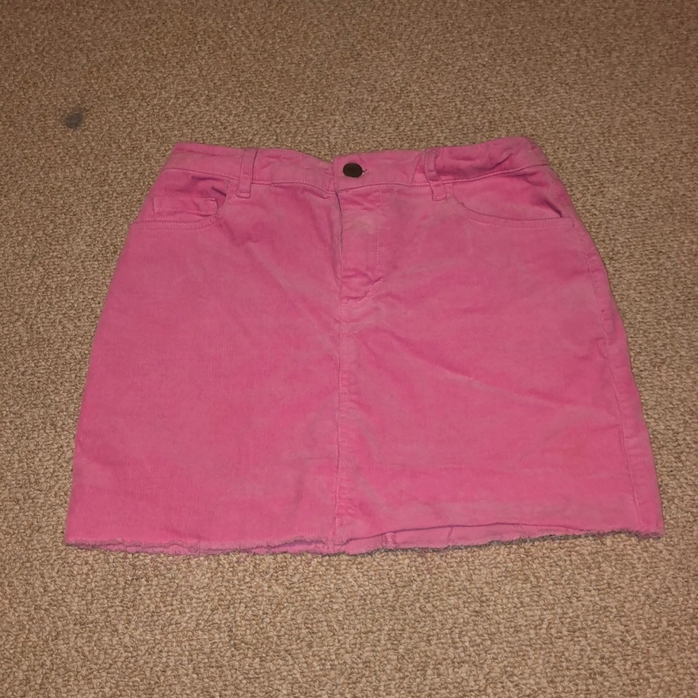 Pink mini skirt